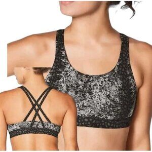 Lululemon Energy Bra‎ Overlace Energy Bra  Ice Grey Black Womens Size 4